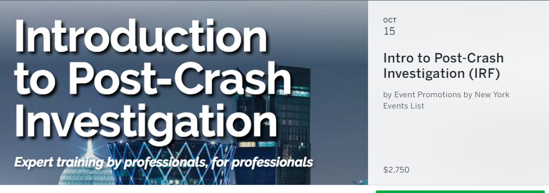 The main goal of this training is to present the principles and techniques of post-crash investigation and to explain in depth how on-scene investigation and reporting is performed as a guideline for real-life on scene investigations.